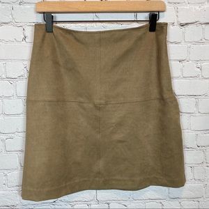 KENAR Vegan Suede Mini Skirt 4 Tan